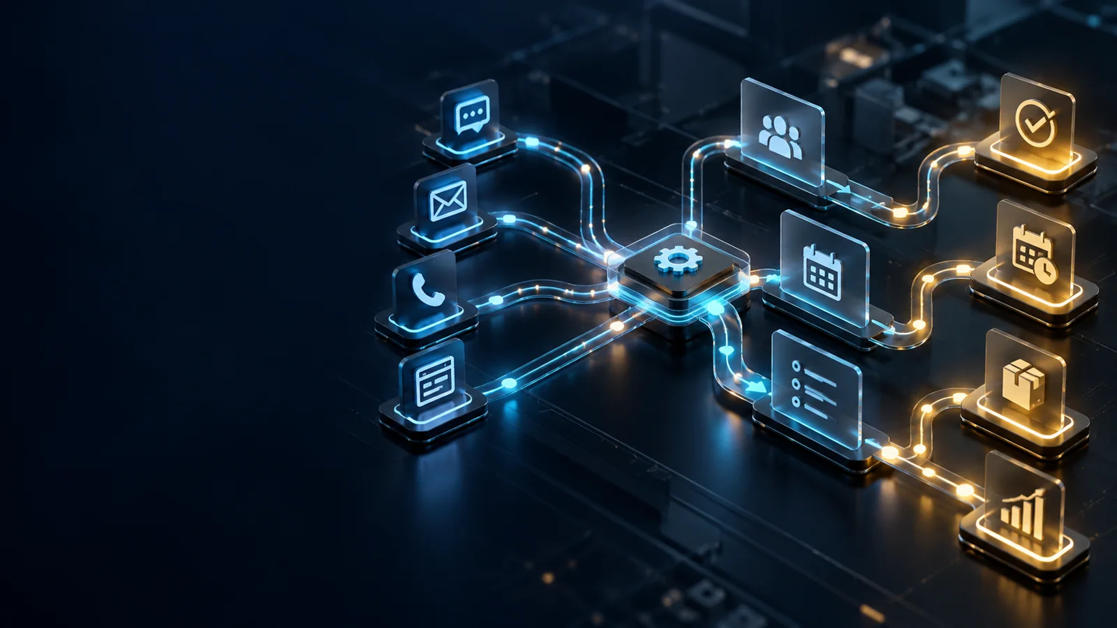 Connected business channels, scheduling tools, and workflow automation